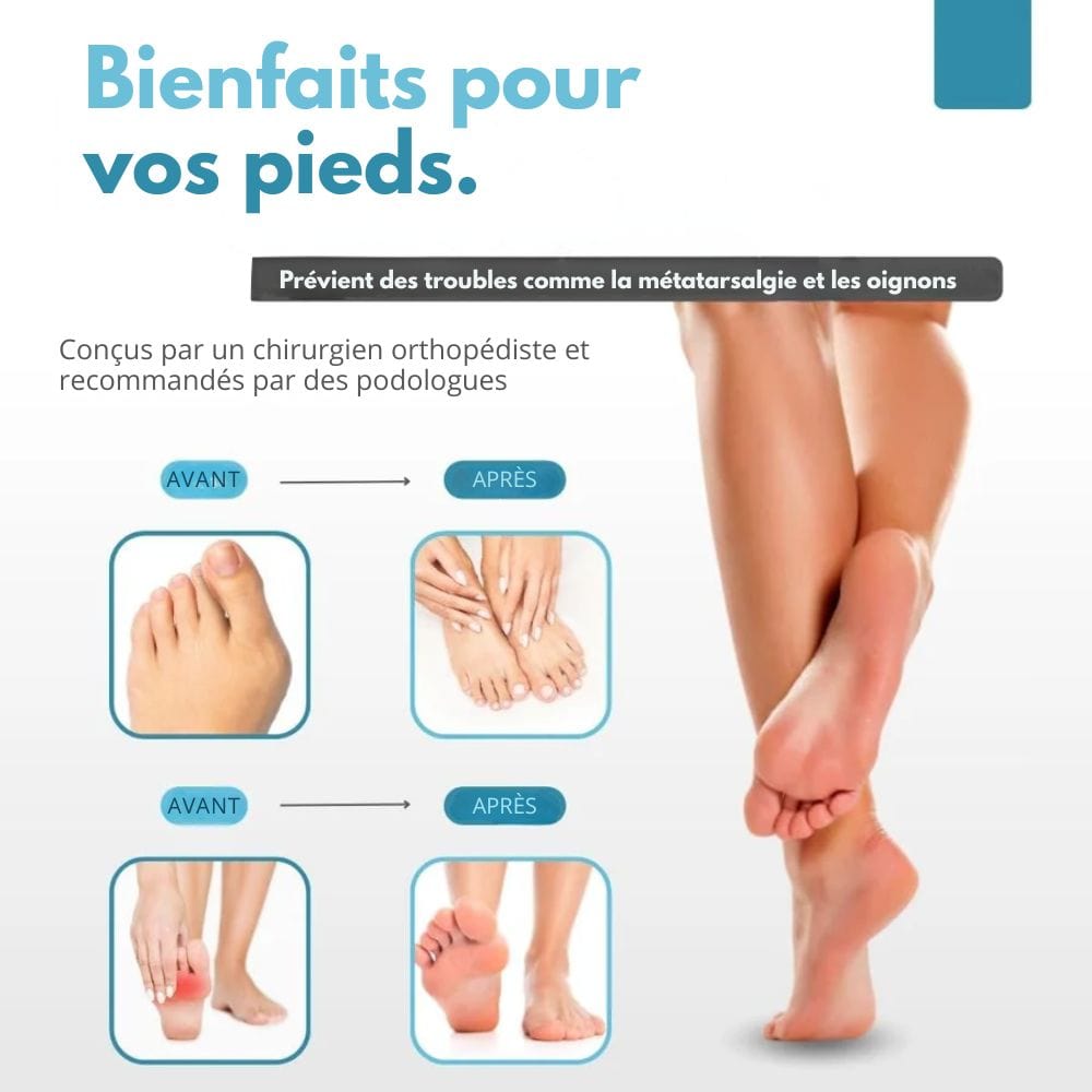 Footcare+- Soulage l’hallux valgus et protège des frottements
