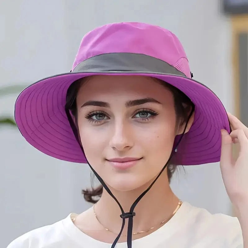 Chapeau anti-UV pour queue de cheval