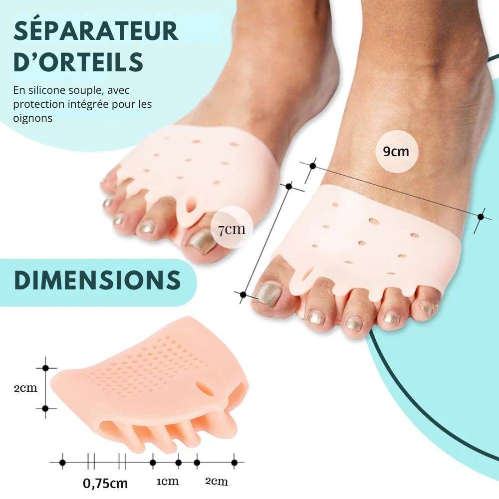 Footcare+- Soulage l’hallux valgus et protège des frottements