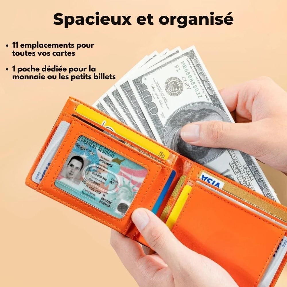 Portefeuille compact, sécurisé RFID