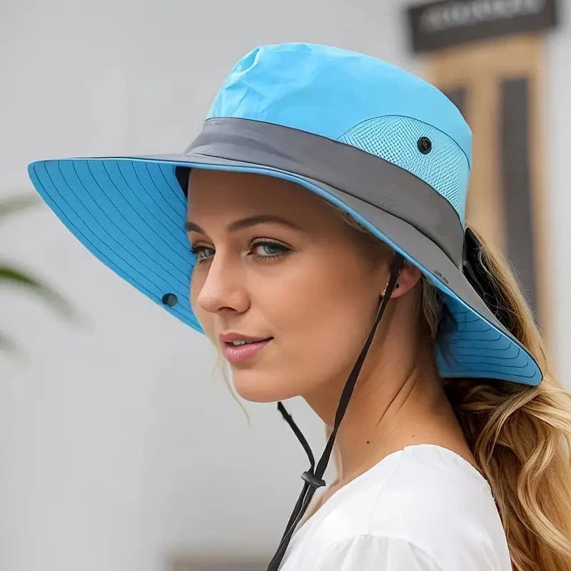 Chapeau anti-UV pour queue de cheval