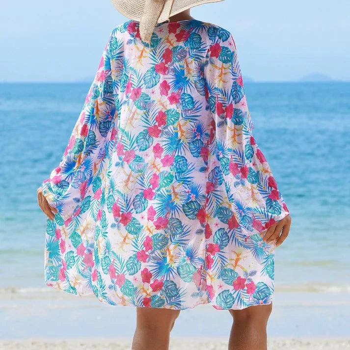 Bikini 3 pièces à imprimé tropical