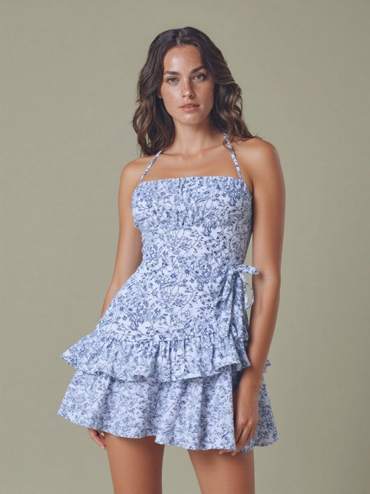 Robe fleurie à volants – Fraîche, légère et craquante