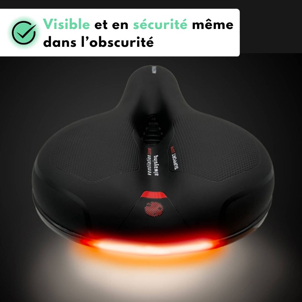 Selle de vélo anti-fatigue et ajustable