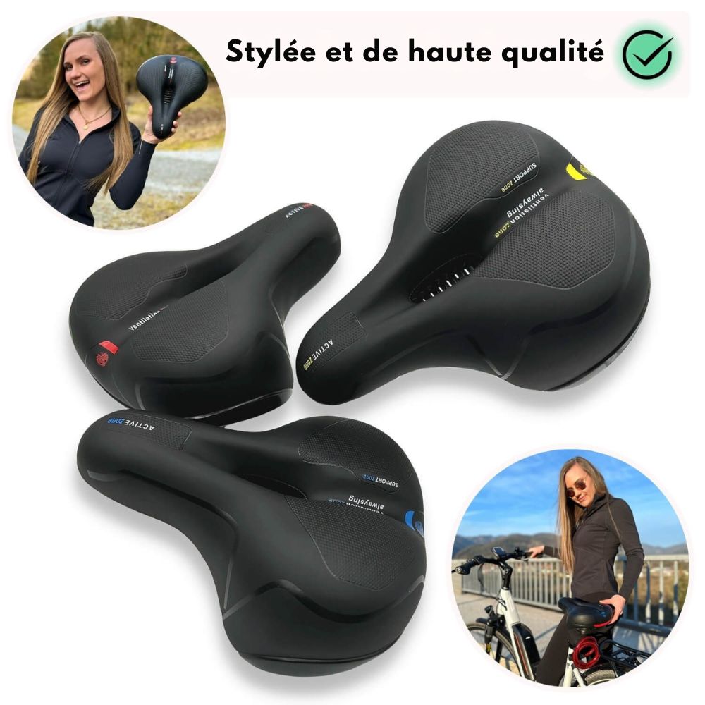 Selle de vélo anti-fatigue et ajustable