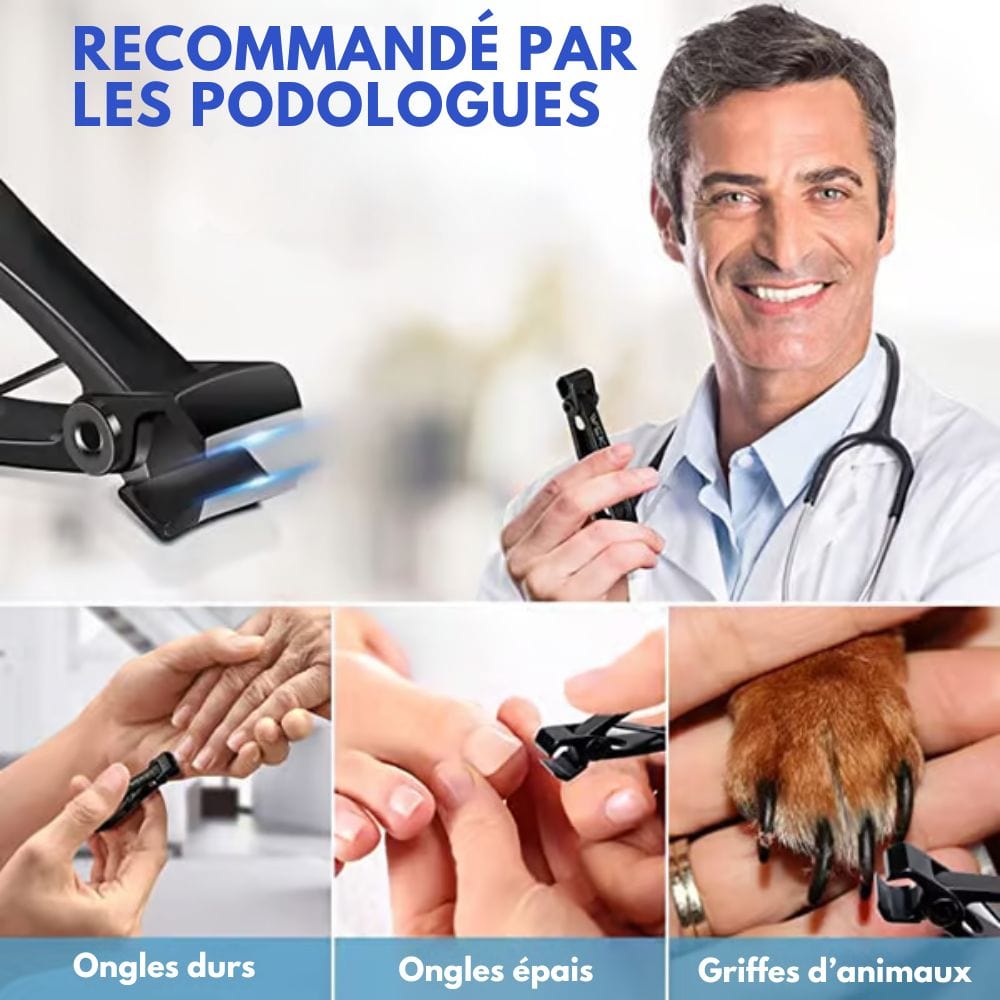 Coupe-ongles à auto-verrouillage et anti-projections