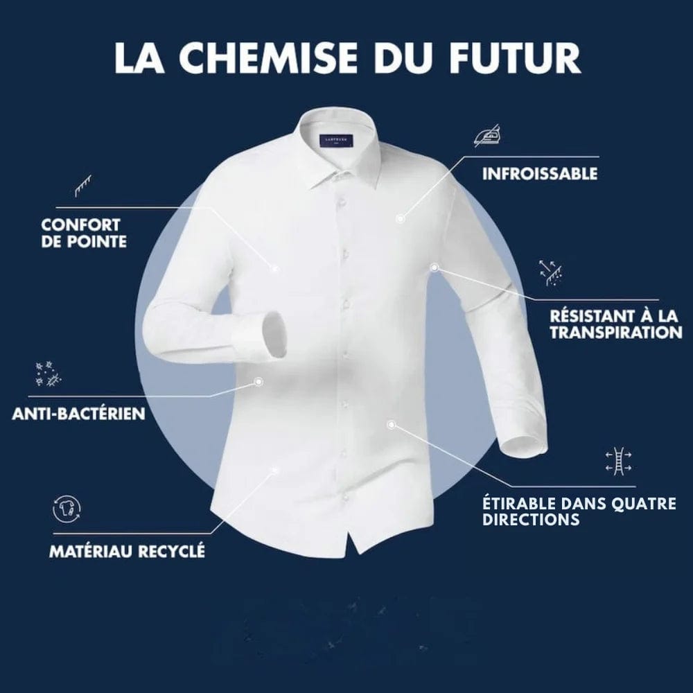 Chemise infroissable et élastique