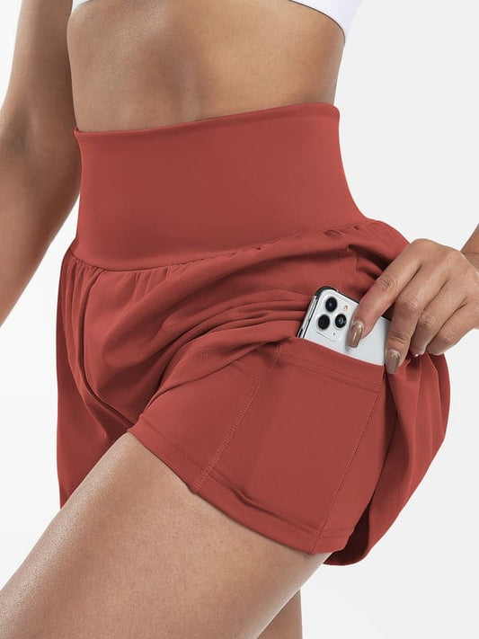 Short de yoga taille haute avec poches