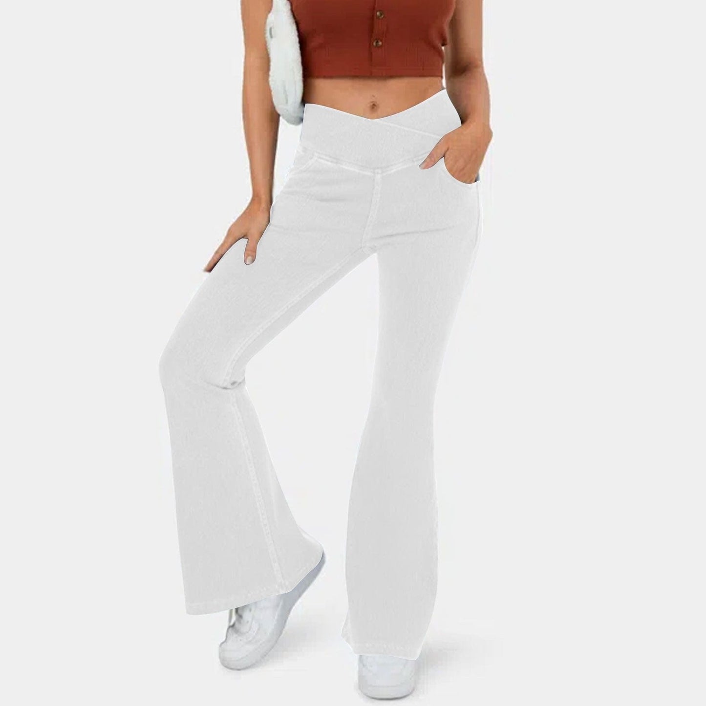 Jean Flare taille haute croisée