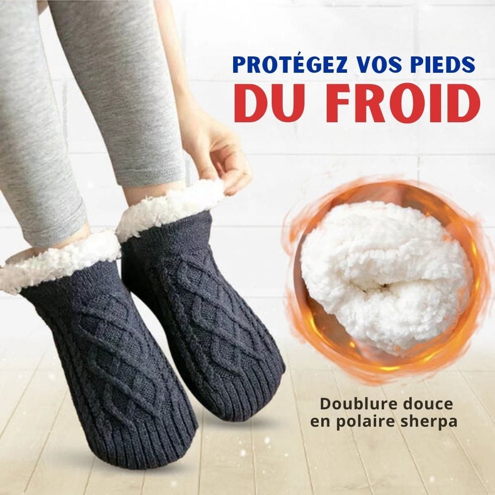 Chaussettes-chaussons ultra douillettes