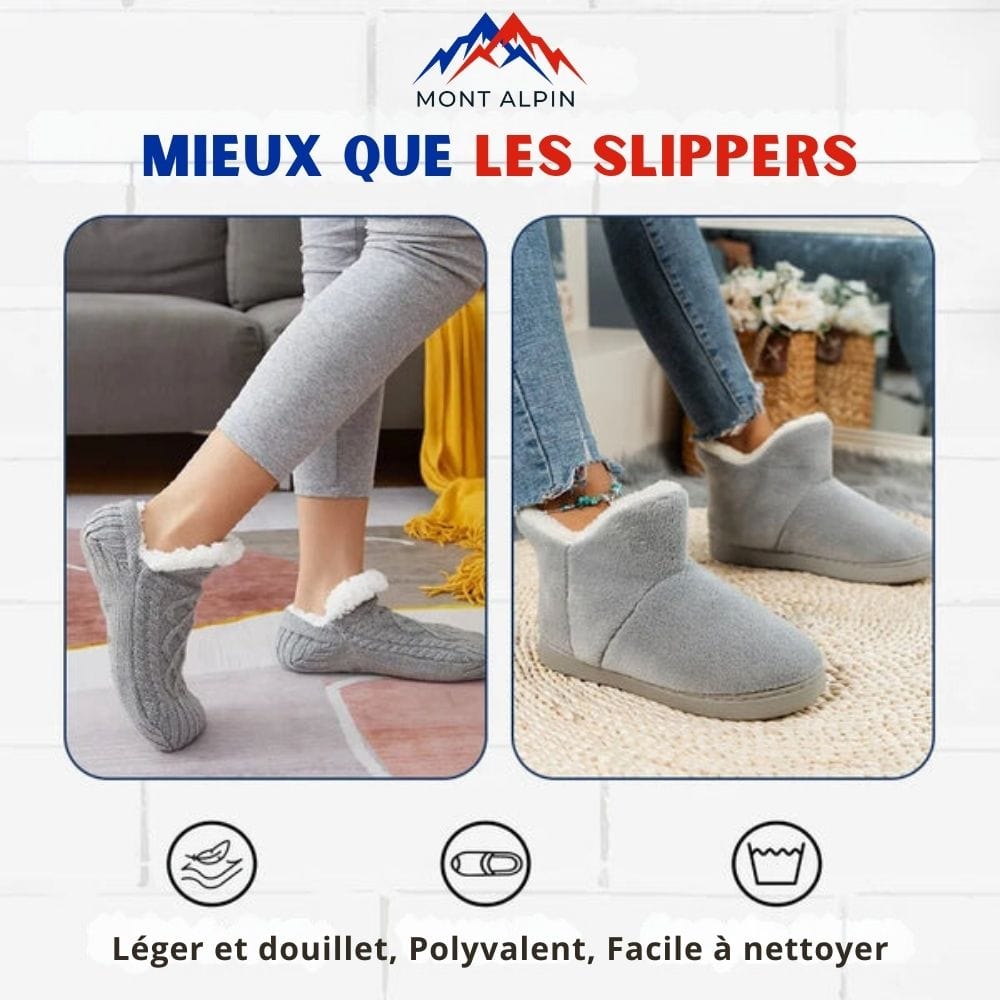 Chaussettes-chaussons ultra douillettes