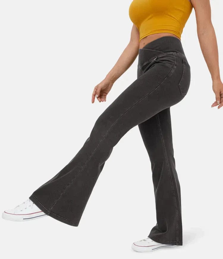 Jean Flare taille haute croisée