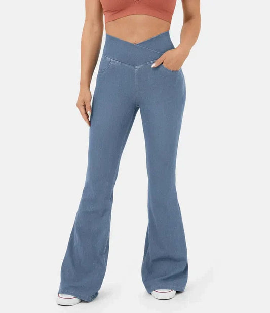 Jean Flare taille haute croisée