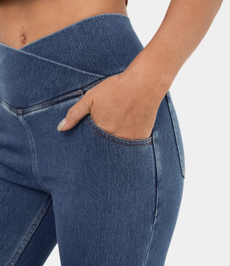 Jean Flare taille haute croisée