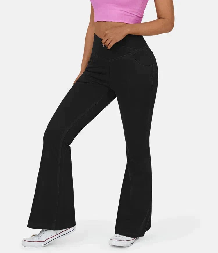 Jean Flare taille haute croisée
