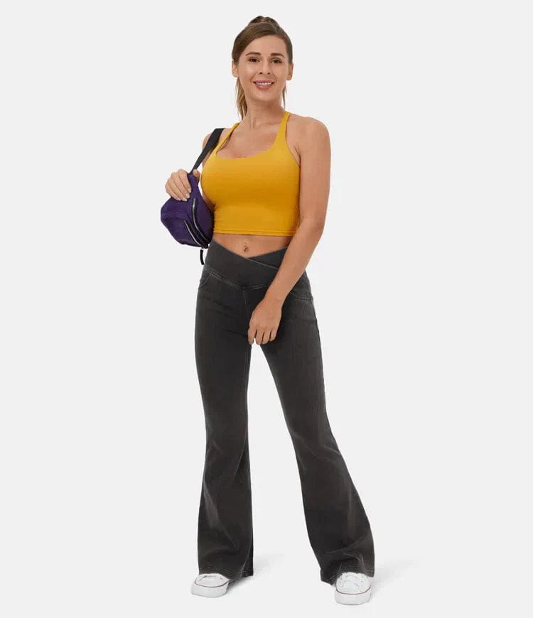 Jean Flare taille haute croisée