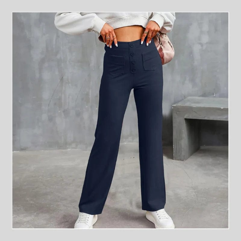 Pantalon stretch taille haute