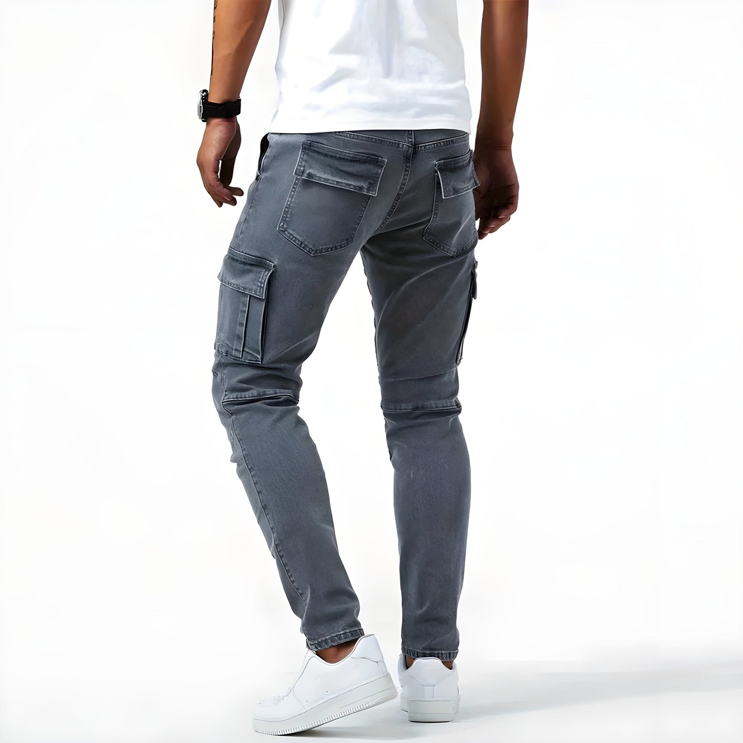 Pantalon cargo élastique