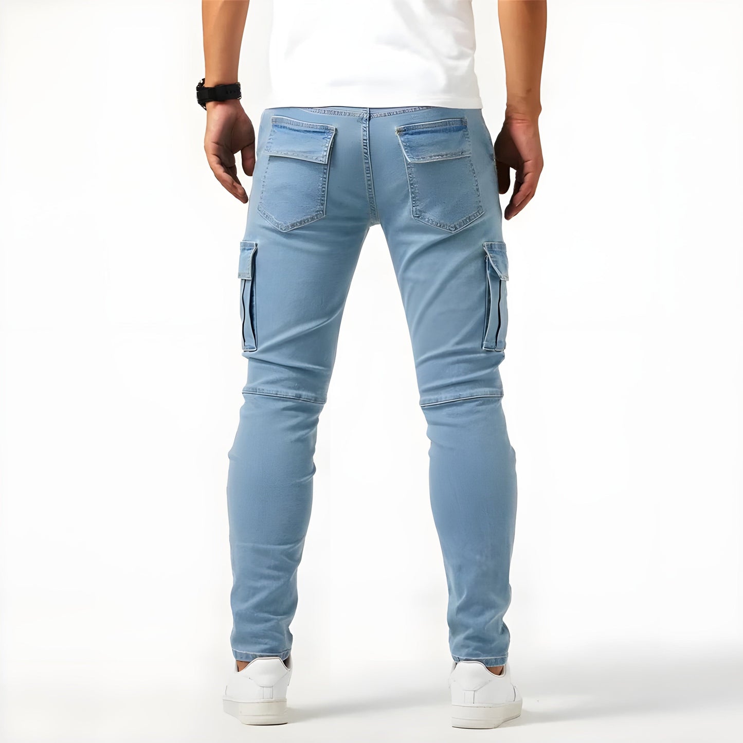 Pantalon cargo élastique