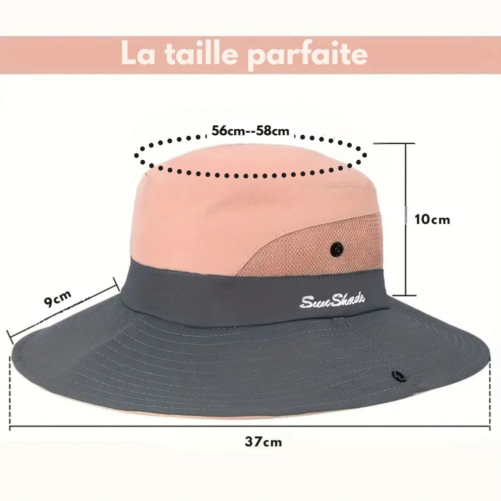 Chapeau anti-UV pour queue de cheval
