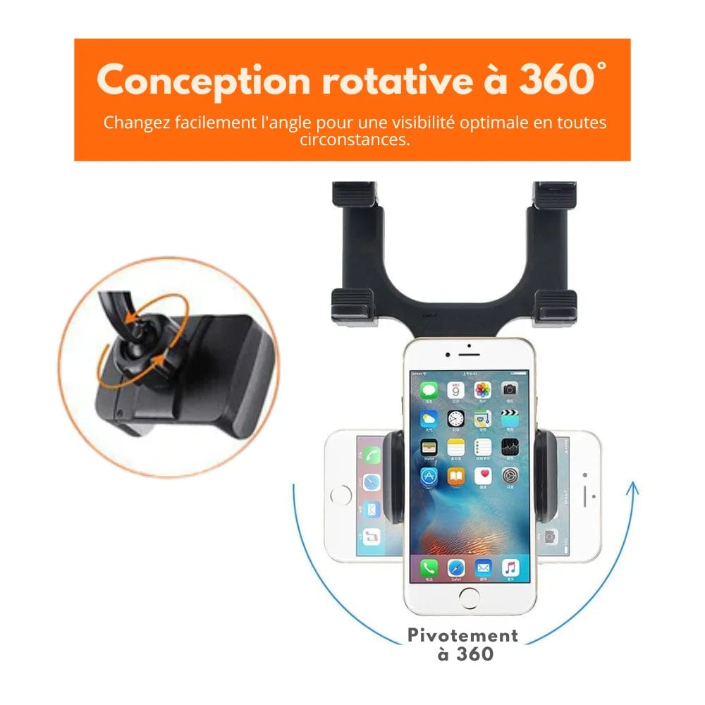 Support smartphone rétroviseur auto