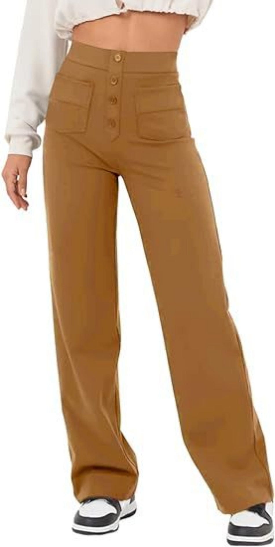 Pantalon stretch taille haute