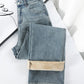 Pantalon jean molletonné