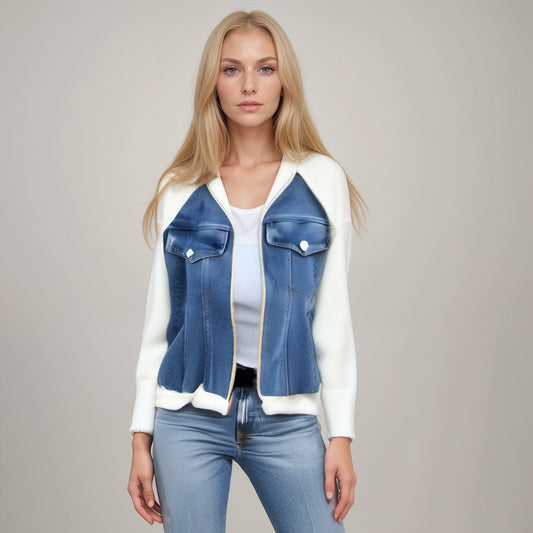 Veste en denim décontractée