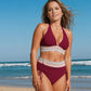 Bikini élégant taille haute sculptant