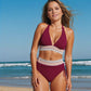 Bikini élégant taille haute sculptant
