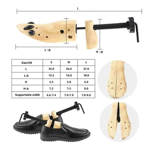 Élargisseur de chaussures FlexWood - Confort ajusté à vos pieds