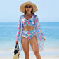 Bikini 3 pièces à imprimé tropical