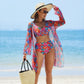 Bikini 3 pièces à imprimé tropical